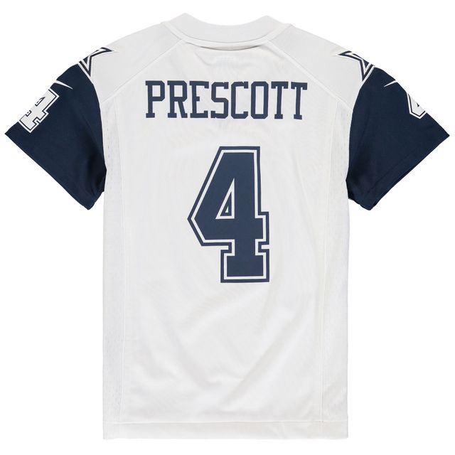 Maillot Nike Dallas Cowboys Color Rush Game Dak Prescott Blanc pour Jeune
