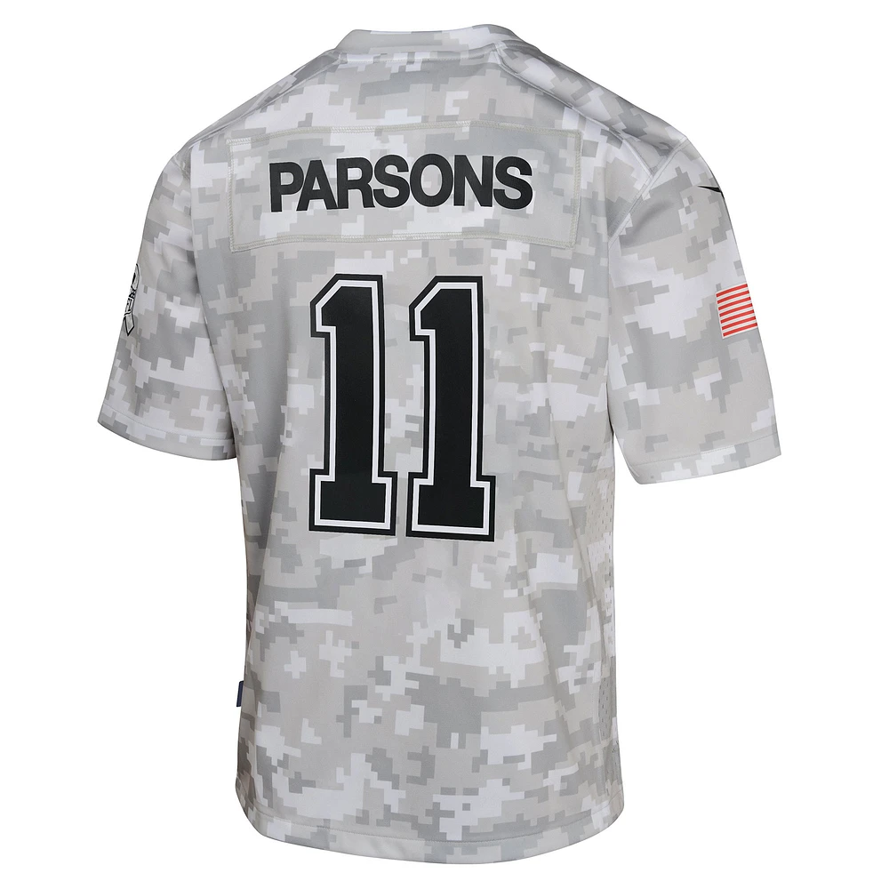 Youth Nike Micah Parsons Arctic Camo Dallas Cowboys 2024 Salute to Service Game Jersey