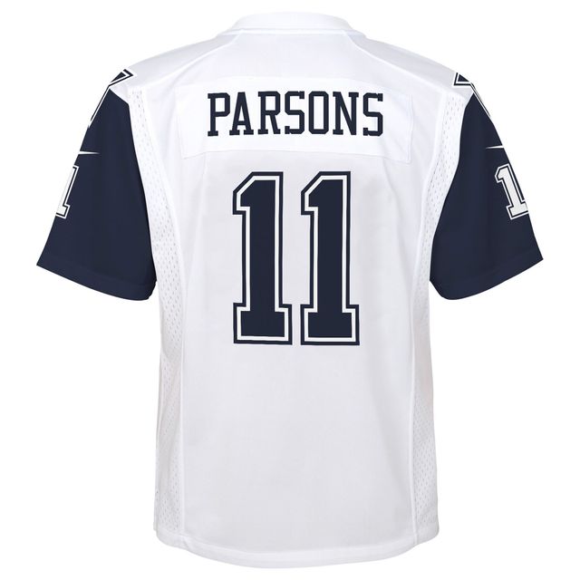 Maillot de jeu alternatif Nike Micah Parsons pour jeunes des Dallas Cowboys, blanc