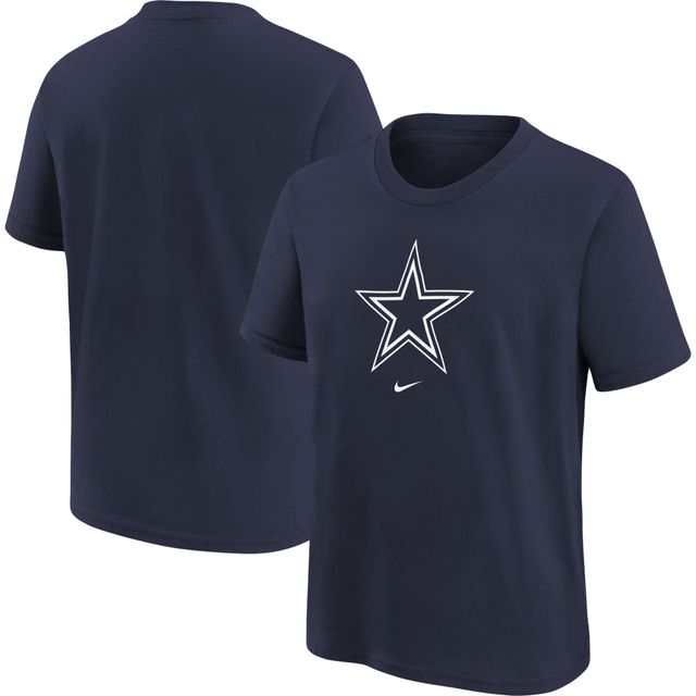 T-shirt Nike Dallas Cowboys Logo Wordmark pour jeune - Bleu marine
