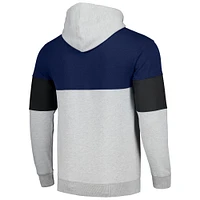 Men's Fanatics Navy Dallas Mavericks Contrast Pieced Pullover Hoodie