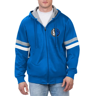 Veste à capuche entièrement zippée G-III Sports by Carl Banks pour hommes, bleue, Dallas Mavericks Contender
