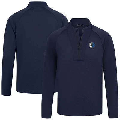 Pull-over à fermeture éclair quart de tour Dallas Mavericks bleu marine Levelwear pour homme