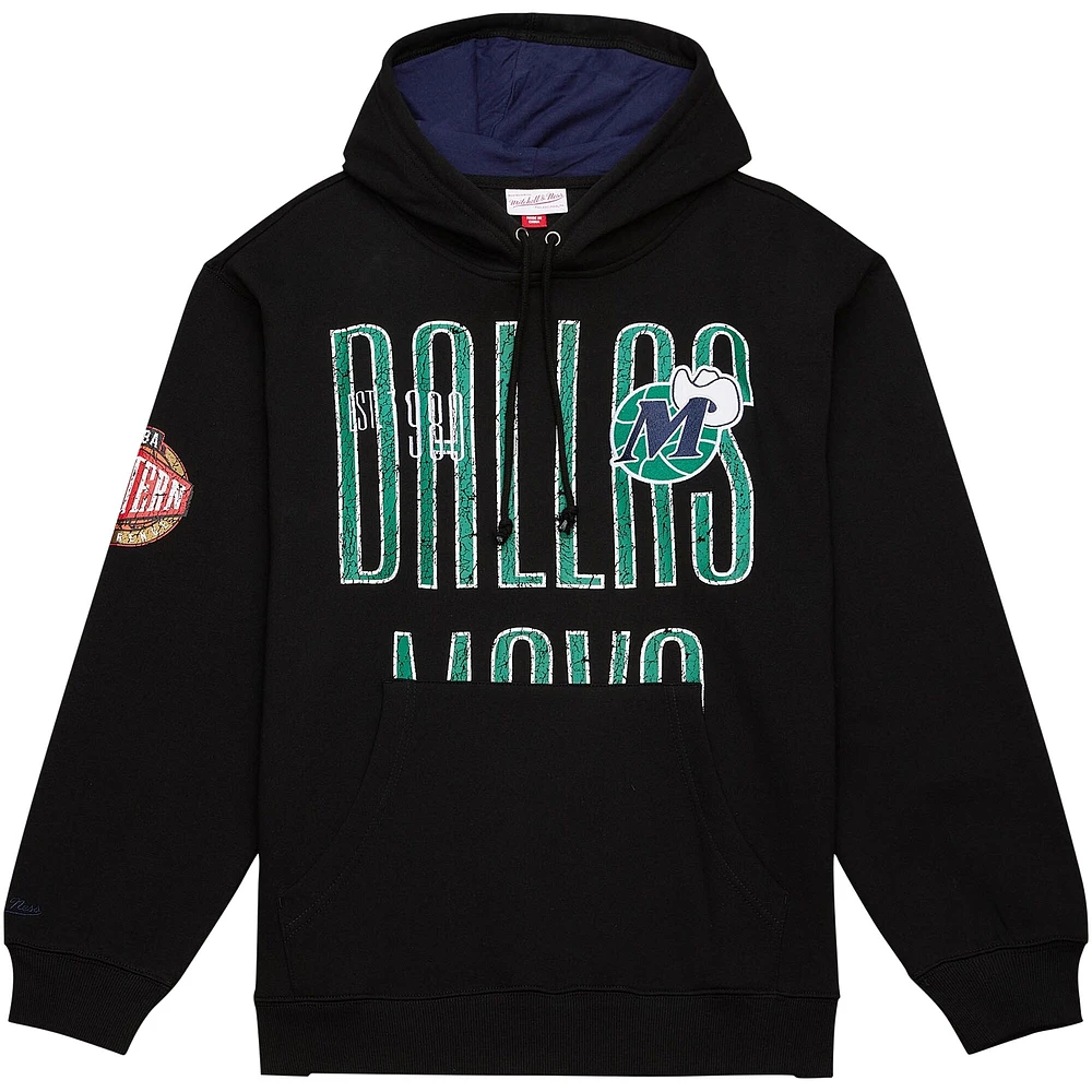 Men's Mitchell & Ness Black Dallas Mavericks Hardwood Classics OG 2.0 Pullover Hoodie