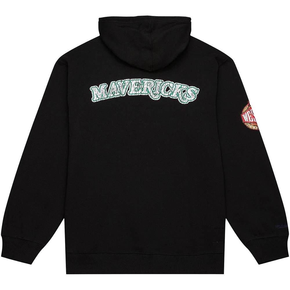Men's Mitchell & Ness Black Dallas Mavericks Hardwood Classics OG 2.0 Pullover Hoodie