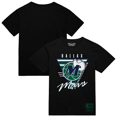 T-shirt noir à trois logos Mitchell & Ness Dallas Mavericks Worldwide Collection pour homme