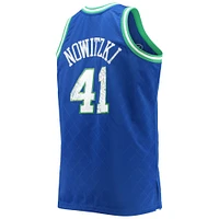 Men's Mitchell & Ness Dirk Nowitzki Blue Dallas Mavericks Big Tall 1998/99 NBA 75th Anniversary Diamond Swingman Jersey