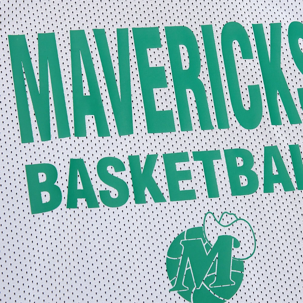 Men's Mitchell & Ness Navy/White Dallas Mavericks Hardwood Classics Reversible Mesh Practice Jersey