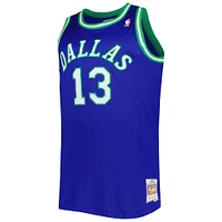 Men's Mitchell & Ness Steve Nash Blue Dallas Mavericks Big Tall Hardwood Classics 1998/99 Swingman Jersey