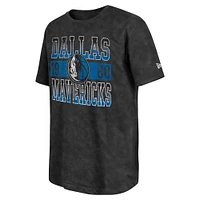 Men's New Era Black Dallas Mavericks Enzyme Washed Oversized T-Shirt