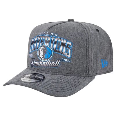 Casquette snapback pré-courbée Dallas Mavericks 9FIFTY de New Era pour homme, couleur anthracite