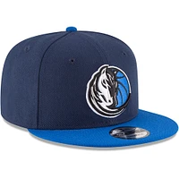 Men's New Era Navy/Blue Dallas Mavericks 2-Tone 9FIFTY Adjustable Snapback Hat