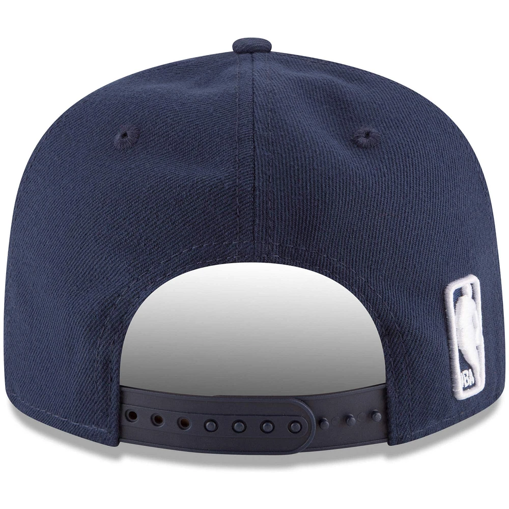 Men's New Era Navy Dallas Mavericks Official Team Color 9FIFTY Snapback Hat