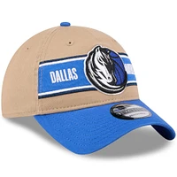 Men's New Era Tan/Blue Dallas Mavericks 2024 NBA Draft 9TWENTY Adjustable Hat