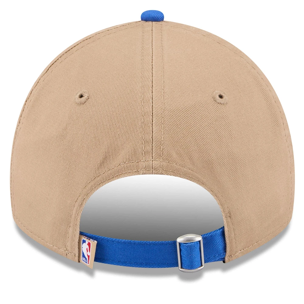 Men's New Era Tan/Blue Dallas Mavericks 2024 NBA Draft 9TWENTY Adjustable Hat