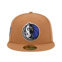 Men's New Era Tan Dallas Mavericks Color Pack 59FIFTY Fitted Hat