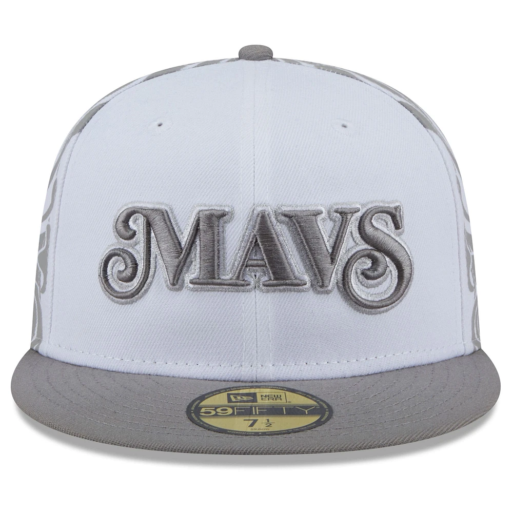 Men's New Era  White Dallas Mavericks 2024/25 City Edition 59FIFTY Fitted Hat