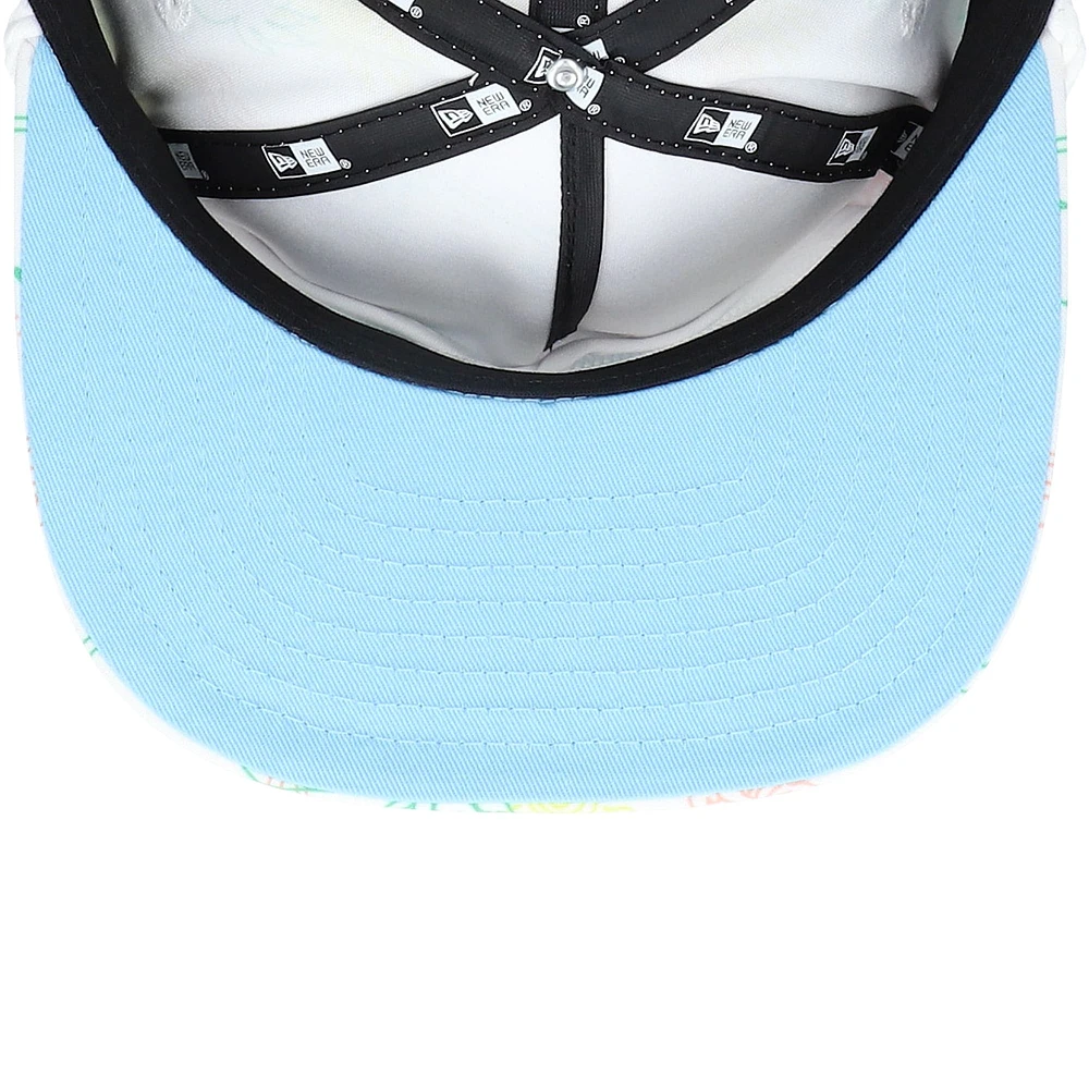 Men's New Era White Dallas Mavericks Palm Trees and Waves Golfer Adjustable Hat