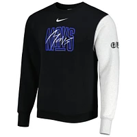 Men's Nike Black/Heather Gray Dallas Mavericks Courtside Versus Force & Flight Pullover Sweatshirt