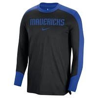 Men's Nike Black Dallas Mavericks 2024/25 Authentic Pre-Game Legend Long Sleeve Shooting Shirt