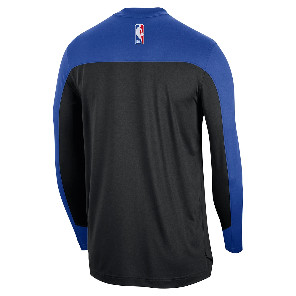 Men's Nike Black Dallas Mavericks 2024/25 Authentic Pre-Game Legend Long Sleeve Shooting Shirt