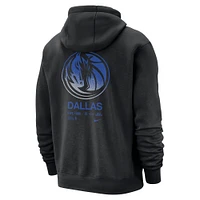Men's Nike Black Dallas Mavericks Courtside Club Pullover Hoodie