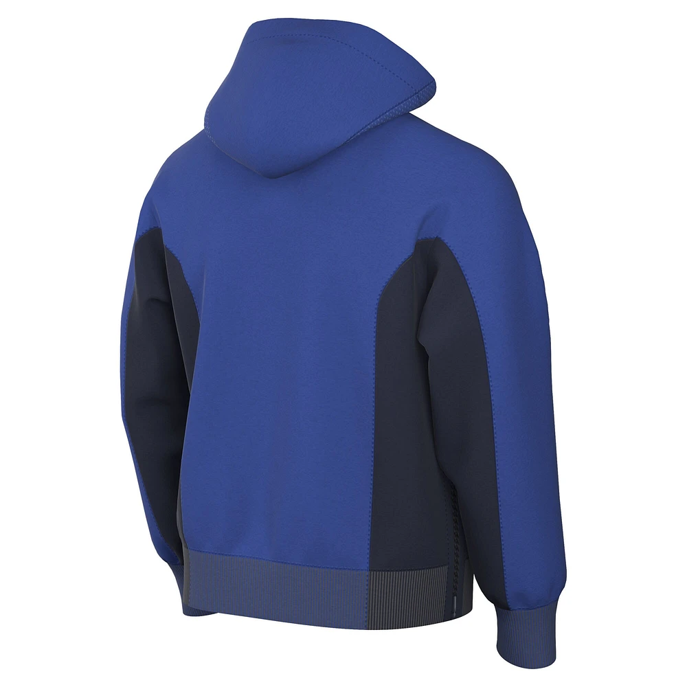 Sweat à capuche entièrement zippé Nike bleu Dallas Mavericks 2023/24 Authentic Showtime pour homme