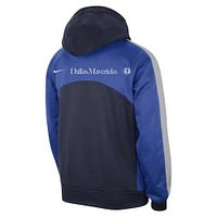 Sweat à capuche Nike pour homme bleu marine/bleu Dallas Mavericks Authentic Starting Five Force Performance
