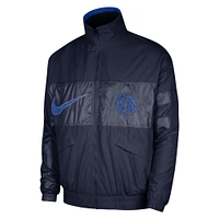 Veste à fermeture éclair intégrale Nike Dallas Mavericks Courtside Versus Capsule pour homme - Bleu marine