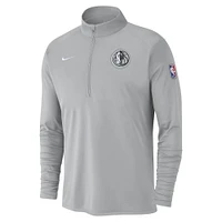 Men's Nike Silver Dallas Mavericks 2024/25 City Edition Authentic Coaches Performance Half-Zip Top