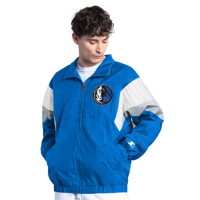 Veste zippée bleue Starter Dallas Mavericks Yard Line pour homme