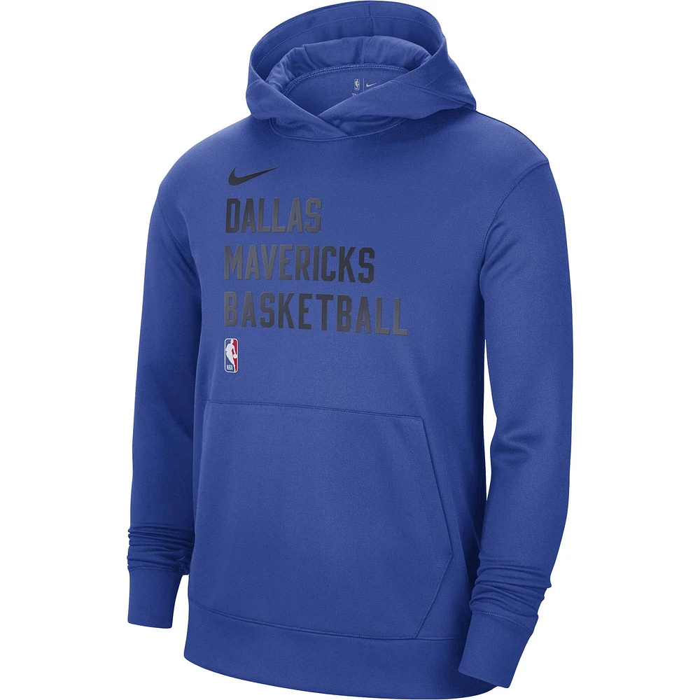 Unisex Nike Royal Dallas Mavericks 2023/24 Performance Spotlight On-Court Practice Pullover Hoodie