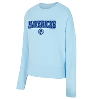 Women's Concepts Sport  Light Blue Dallas Mavericks Elevation Tri-Blend Long Sleeve T-Shirt & Shorts Set