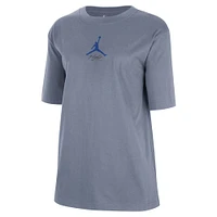 Women's Jordan Brand  Ash Dallas Mavericks Courtside Statement Edition Boyfriend T-Shirt