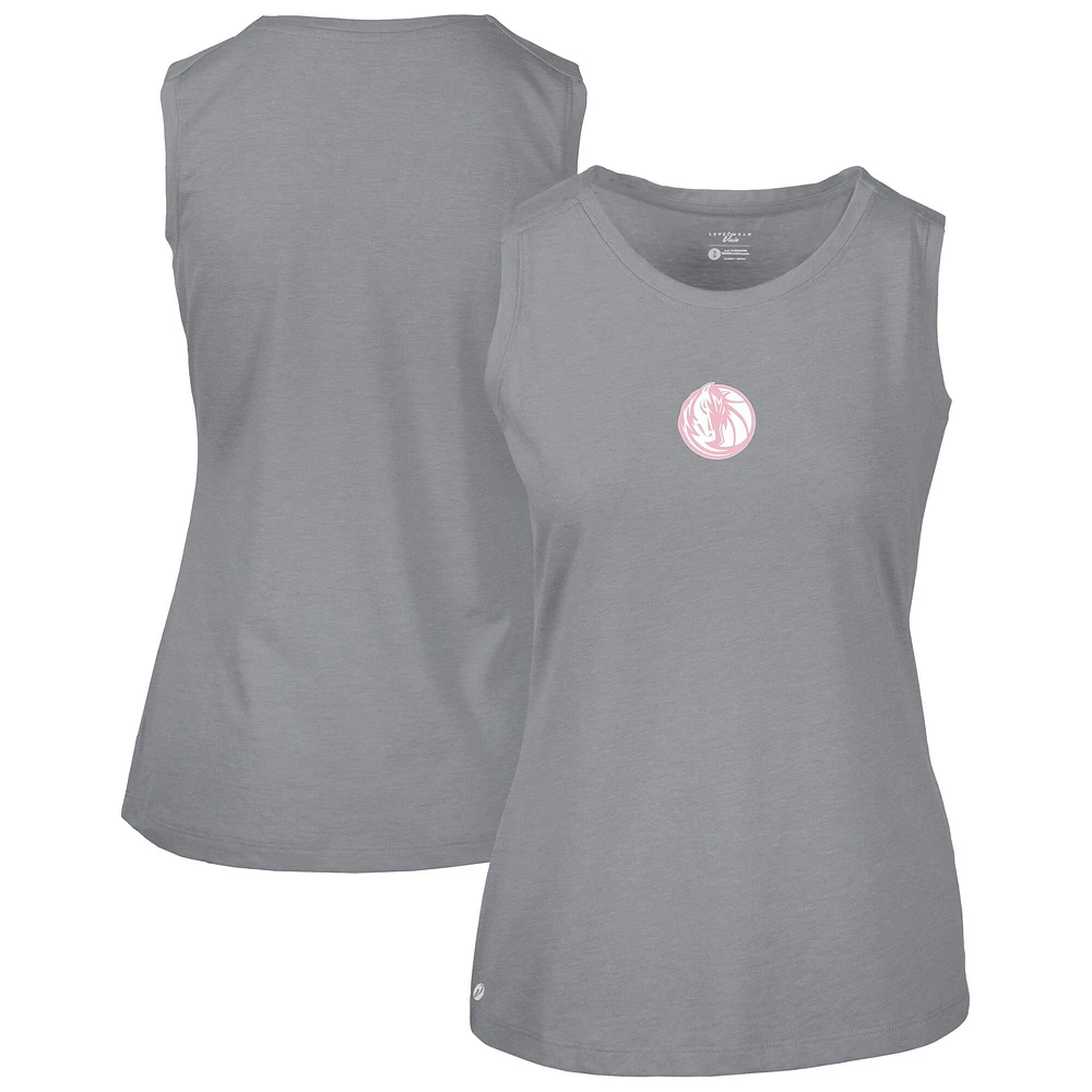Women's Levelwear  Gray Dallas Mavericks Mother's Day Macy Core Logo Tank Top