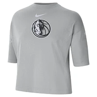 Women's Nike Silver Dallas Mavericks 2024/25 City Edition Courtside Boxy T-Shirt
