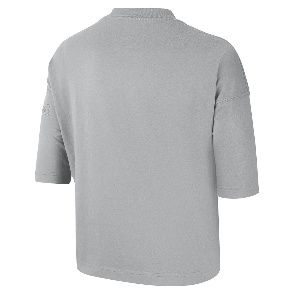 Women's Nike Silver Dallas Mavericks 2024/25 City Edition Courtside Boxy T-Shirt