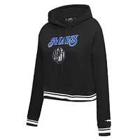 Women's Pro Standard Black Dallas Mavericks 2023/24 City Edition Cropped Pullover Hoodie