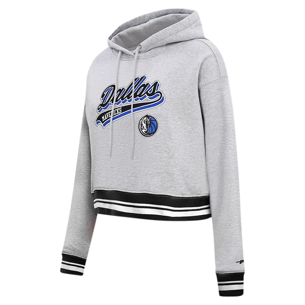 Sweat à capuche court Pro Standard pour femmes, gris chin