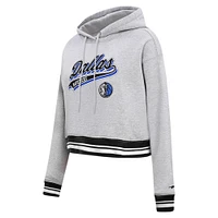Sweat à capuche court Pro Standard pour femmes, gris chin