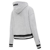 Sweat à capuche court Pro Standard pour femmes, gris chin