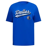 Women's Pro Standard Royal Dallas Mavericks Script Boyfriend T-Shirt