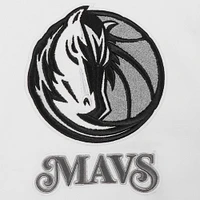 Women's Pro Standard White Dallas Mavericks 2024/25 City Edition Chenille Applique Cropped Pullover Hoodie