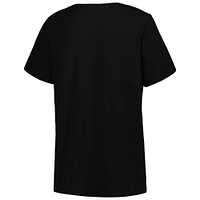 Women's Profile Black Dallas Mavericks Plus Arch Over Logo V-Neck T-Shirt