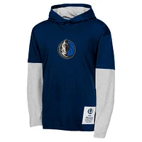 Youth Navy Dallas Mavericks Small Ball Long Sleeve Hoodie T-Shirt