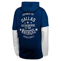 Youth Navy Dallas Mavericks Small Ball Long Sleeve Hoodie T-Shirt