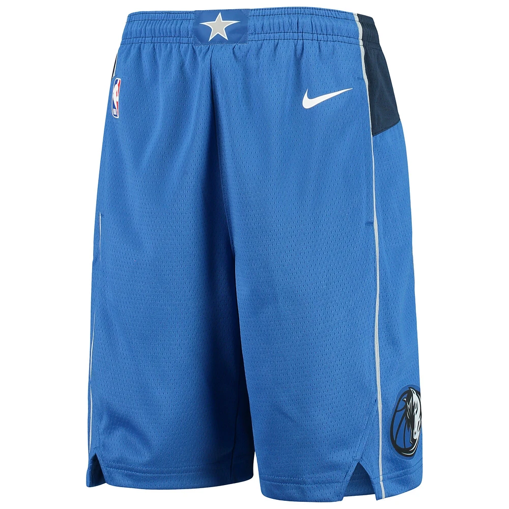 Youth Nike Blue Dallas Mavericks 2020/21 Swingman Shorts - Icon Edition