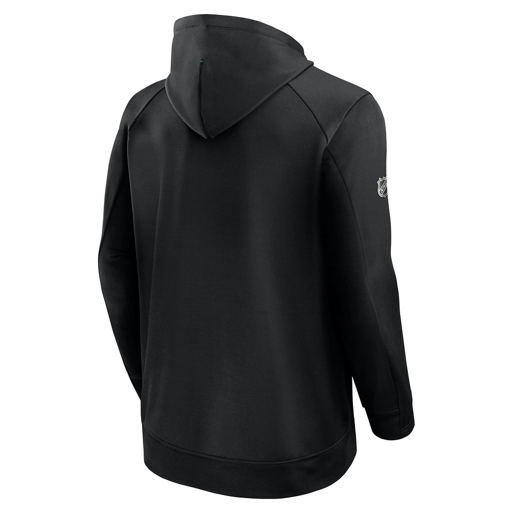 Men's Fanatics  Black Dallas Stars Authentic Pro Rink Fleece Pullover Hoodie