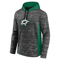 Men's Fanatics Charcoal/Kelly Green Dallas Stars Instant Replay Space-Dye Pullover Hoodie