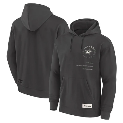 Men's Fanatics Charcoal Dallas Stars Future Ground Info Pullover Hoodie